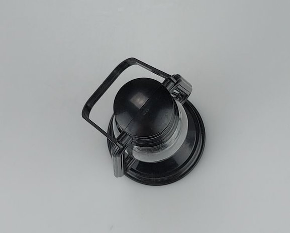 Mini lantaarn / olielamp met LED - Zwart - Kunststof - Ø 7 x h 15 cm -2
