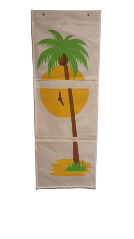 Wandorganizer Palmboom - Beige / Groen - 36.5 x 97 cm - Rechthoek
