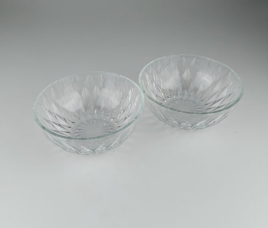 Kom ELJA - Transparant - Glas - Ø 20 x 10 cm - Rond - Relief-3