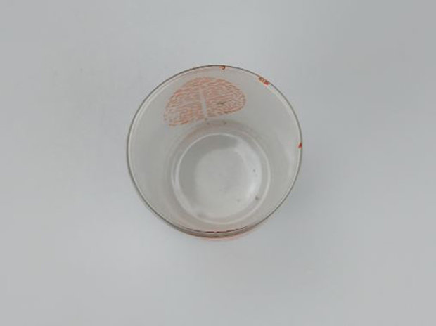  Theelichthouder BRENDA - Wit / Goud - Glas - Ø 7 x h 8 cm-1