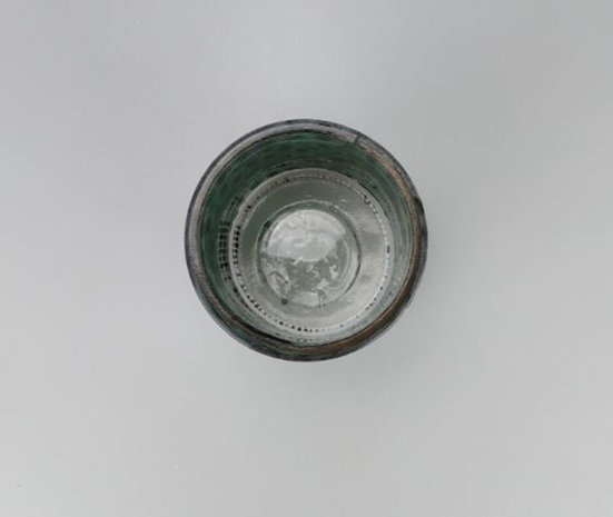 Kerst Kaarshouder sterretjes EMMA - Groen / Goud - Glas - Ø10 x h9.5 cm-1