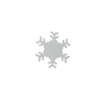 Decoratieve Sneeuwvlokken - Wit - Vilt - 15 x 15 cm - Set van 6