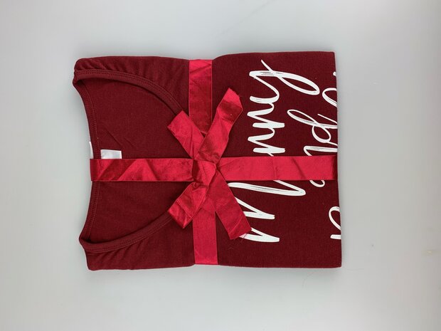 Kerst shirt - Donker Rood - Vrouw - Large-1