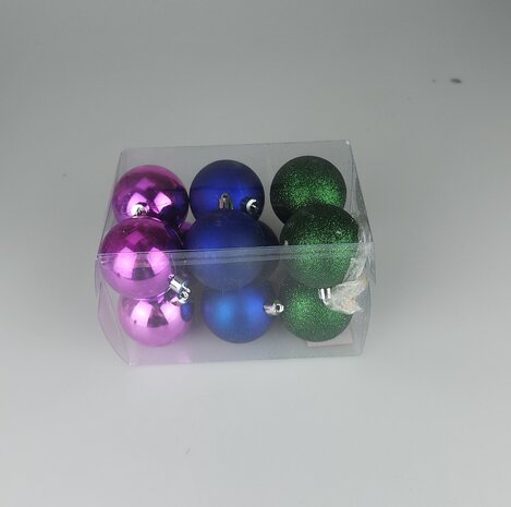 Kerstballen - Set van 12 - Multicolor - Medium-2