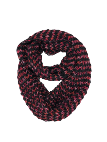 Loop Sjaal RITA - Donkerrood / Multicolor - Dames - Acryl / Polyester - Ronde sjaal