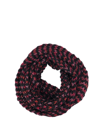 Loop Sjaal RITA - Donkerrood / Multicolor - Dames - Acryl / Polyester - Ronde sjaal-2