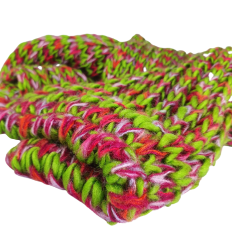 Loop Sjaal RITA - Groen / Multicolor - Dames - Acryl-2