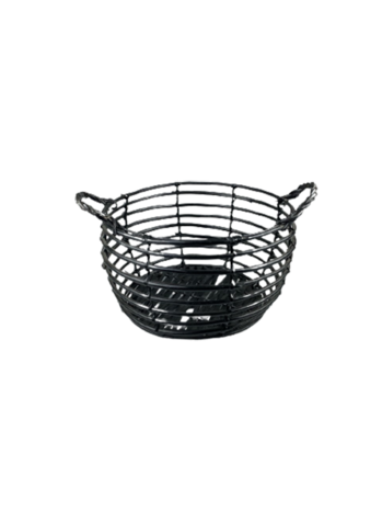 Opbergmand AMBOSIUS - Zwart - Bamboe - ⌀ 36 x h 19 cm