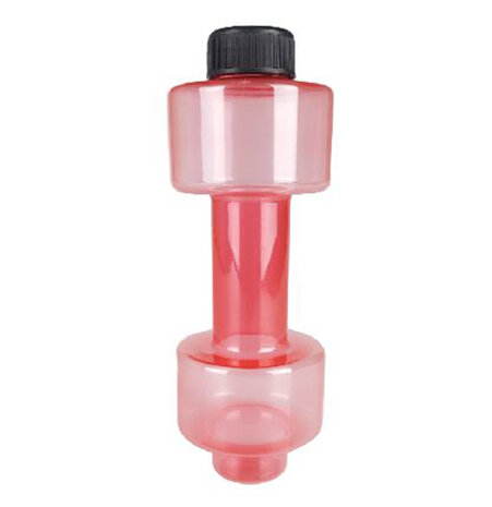 Dumbell Waterfles / Bidon - Roze -  Ø 9 x h 20 cm - 350 ml