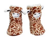 Hoog Model Giraffe Pantoffel - Wit / Bruin - Maat 31 / 33 -2