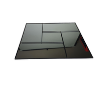 Moderne spiegel IWAN - Zwart - Metaal - 30 x 30 cm - Vierkant