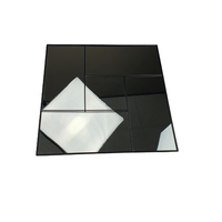 Moderne spiegel IWAN - Zwart - Metaal - 30 x 30 cm - Vierkant -2