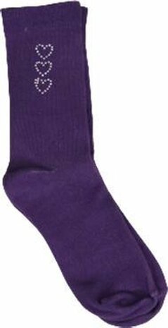 Sokken hartjes / love - Roze / Paars - Maat 27 / 30 - Set van 2 - Fashion Socks -2