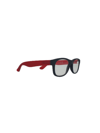 Leesbril - Bril Zwart / Rood - Zwart / Rood - Kunststof / Glas - Sterkte +1.00 -2