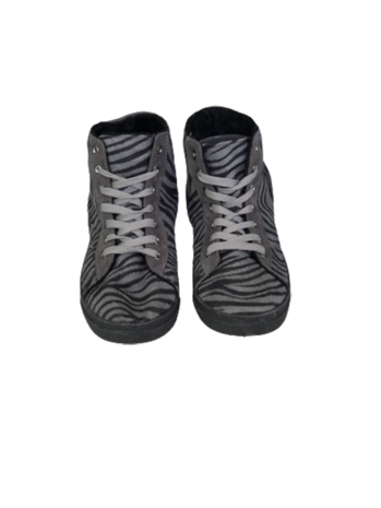 Schoenen half hoog panterprint met voering INGE - Grijs/ Zwart - Maat 39 -2
