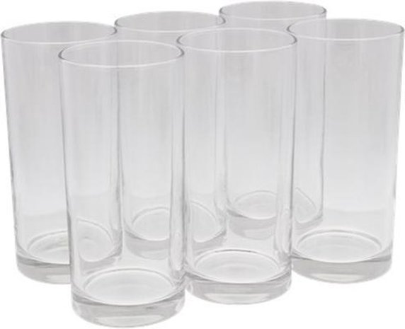 Longdrinkglazen FINN - Transparant - Glas - l 13,5 cm - 6 Delig - 1