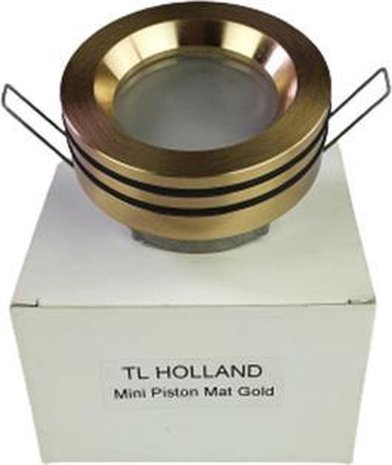 Lampen spotje / Inbouwspots rond - MINI PISTON - Mat goud - Metaal - Max 50 W - Buiten - Set van 3 - 2