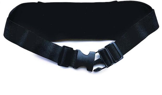Running belt - Hardloop belt - Hardloop riem - Fitness / Sport - Waist - Zwart - Polyester - One Size