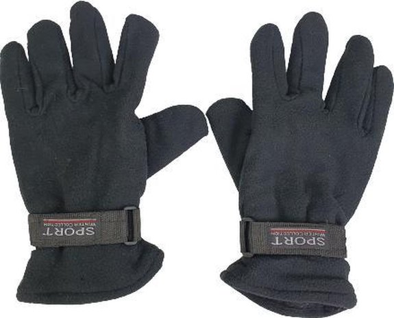 Handschoenen Fleece Winter - Zwart - Polyester - Maat M/L