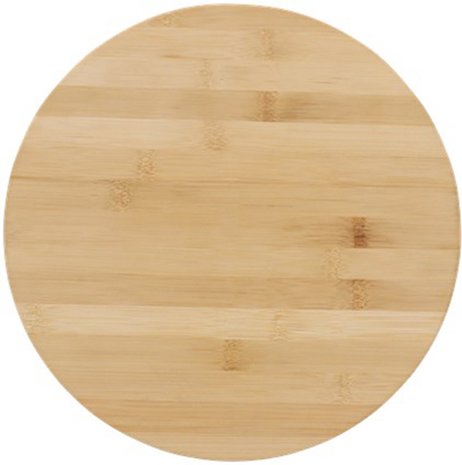 Serveer bamboeplateau - Serveerplank - Rond - Bamboe - Ø 28 x 10 cm