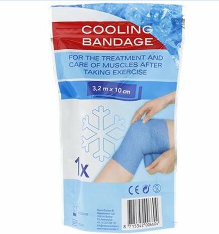 Verkoelende bandage sport verband - Blauw - Kunststof - 3,2 m x 10 cm - Sporten - Sportbenodigdheden - Verband - Herstel