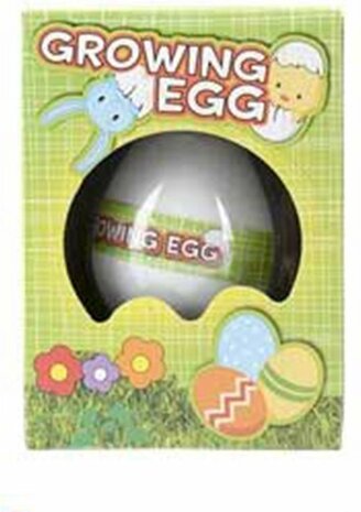 Growing Egg Groei je eigen ei - Wit / Multicolor - Kunststof - Pasen - Cadeau - Ei - Kuiken - Paasfeest