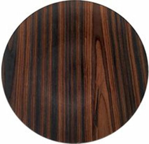 Decoratie bord met hout motief GERRIT - Bruin / Zwart - Kunststof - &Oslash; 32.5 cm
