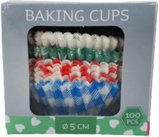 Papieren cupcake cups Assorti - Multicolor - Papier - &oslash; 5 cm - Maat S