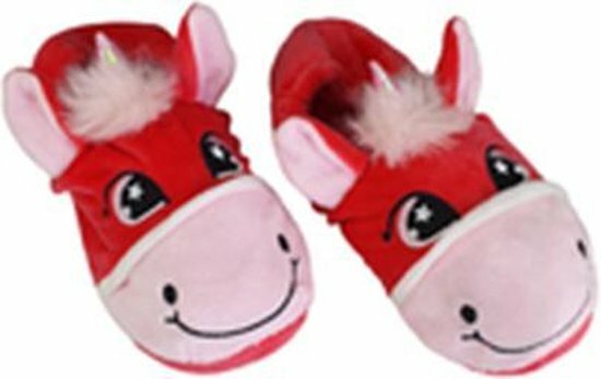 Unicorn Pantoffels - Rood - Maat 34/35