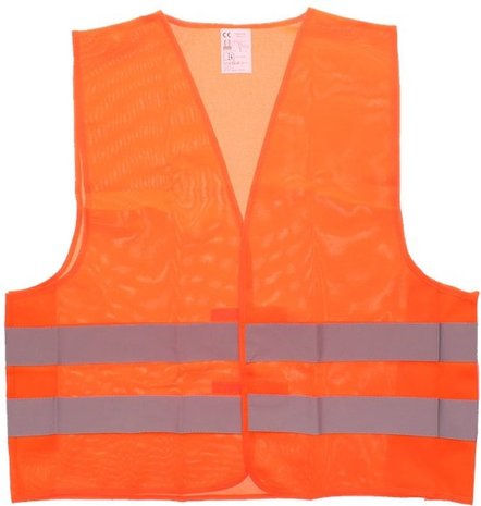 Veiligheidshesjes reflecterend - Oranje / Zilver - Polyester - Maat XL - Set van 2 - Veiligheidshesje - Auto - Autopech - Veili