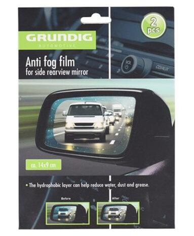Anticondensfolie autospiegel - Transparant - Kunststof - 14 x 9 cm - 2 stuks - Auto - Accessoires - Autoaccessoire - Spiegel