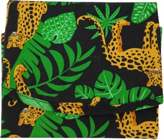 Wasbare Boterhamzak Jungle print - Herbruikbaar - Groen / Geel - Katoen - &Oslash; 36 cm
