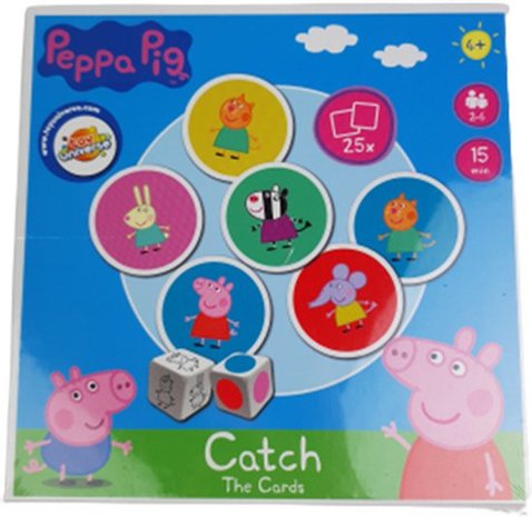 Peppa Pig catch the cards spel - Blauw / Multicolor - Karton - 2 tot 6 spelers - Vanaf 4 jaar - Speelgoed - Spel - Kaartspel - 
