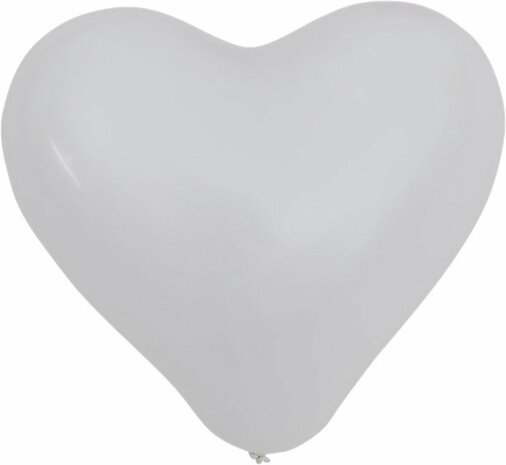 Hart ballonnen hartjes - Wit - Latex - 40 cm - XL - 4 stuks - Ballon - Valentijnsdag - Valentijn - Love - Love is in the air - 