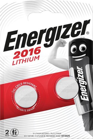 Energizer Lithium Knoopcel Batterij CR2016 3 V 2-Blister - 3