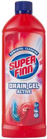 Super Finn Vloeibare ontstopper - Drain Gel - Rood / Blauw - Gootsteen ontstopper - Schoonmaakmiddel - Set van 2x 1 Liter