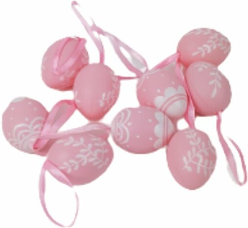 Hangeitjes Pasen - Roze - Set van 9 - Easter - Feest - Decoratie