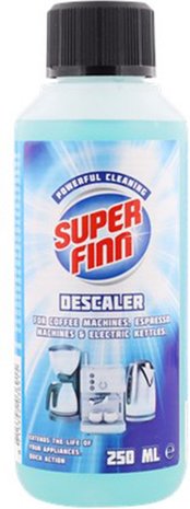 Super Finn ontkalker voor koffiemachine en waterkoker - Blauw - Kunststof - 250 ml - Set van 2 - Ontkalken - Ontkalker - Schoon