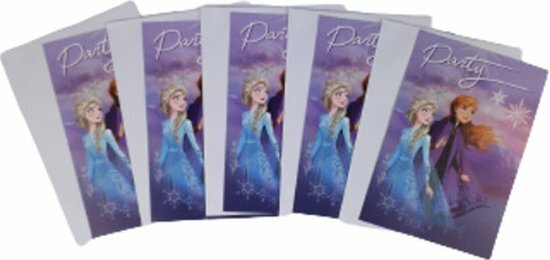 Frozen - Uitnodigingskaarten meisjess - uitnodiging kaarten - Verjaardag / Party / Feestje - Paars / Multicolor - Karton / Papi