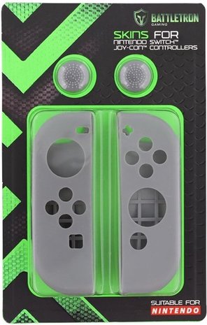 Skin voor Nintendo joy-con controllers ARAN - Grijs - Rubber - Gaming - Gaming Accessoires - Controller - Bescherming