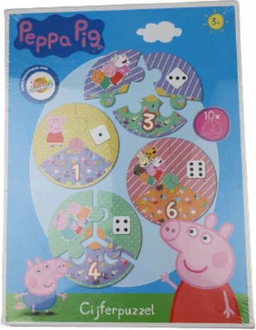 Peppa Pig 10 in 1 puzzel - Multicolor - Karton - 3+