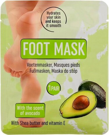 Avocado Voetenmasker - Groen - Foot Mask - Met Shea Butter &amp; Vitamine E - Set van 2