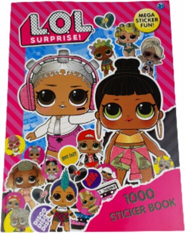 LOL Surprise kleur en stickerboek - Roze / Multicolor - Karton / Papier - A4 - Kleuren - Tekenen - Creatief - DIY - Knutselen -