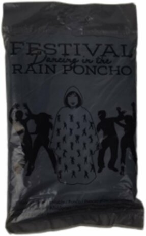 Festival poncho - Zwart - Kunststof - One Size