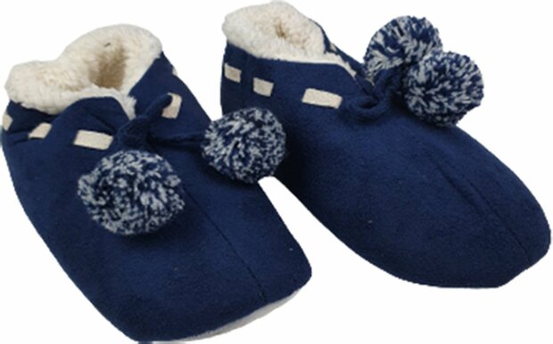 Laag Model Pantoffel Balletjes - Blauw - Maat 29 / 30 - Pantoffels Dames &ndash; Pantoffels meisjes - Warme pantoffels &amp;#x2013