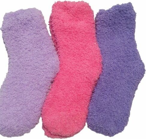 Sokken - Multicolor - Set van 3 - Huissokken - Vanaf 1 tot 4 jaar - Warm - Polyester - Thuis
