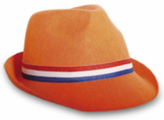 Hoed Nederland - Oranje / Rood - Kunststof - One Size - Hoedje - Feesthoed - Feest - Koningsdag - Holland - Nederland