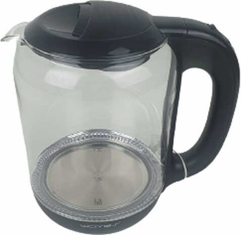 Waterkoker WATERHOUSE - Glazen Waterkoker met Led verlichting - Zwart - 2200W - 1,7 Liter - Glas