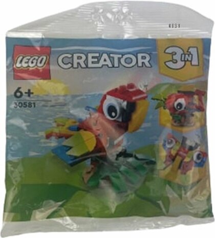 LEGO Creator 30581 - Tropische Papegaai (Polybag) 3 in 1 - Multicolor - 6+ - Speelgoed - Cadeau - Lego - Knutselen - Kinderen