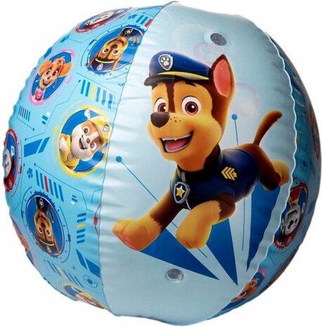 Paw Patrol Opblaasbal - Watersprinkler - Blauw - Kunststof - Strandbal Sprinkler - Opblaasbare Waterfontein - &empty; 60 cm